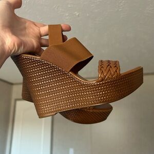 Brown Woven Wedges